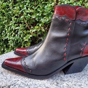 Donald J Pliner Black Western Couture Collection Boots